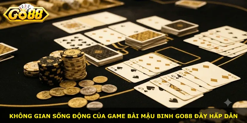 Không gian sống động của game bài Mậu binh GO88 đầy hấp dẫn