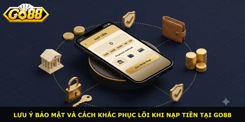 Lưu ý bảo mật và cách khắc phục lỗi khi nạp tiền tại Go88
