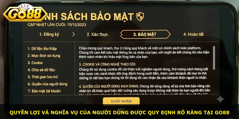 Quyền lợi và nghĩa vụ của người dùng được quy định rõ ràng tại Go88