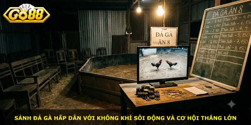Sảnh đá gà hấp dẫn với không khí sôi động và cơ hội thắng lớn