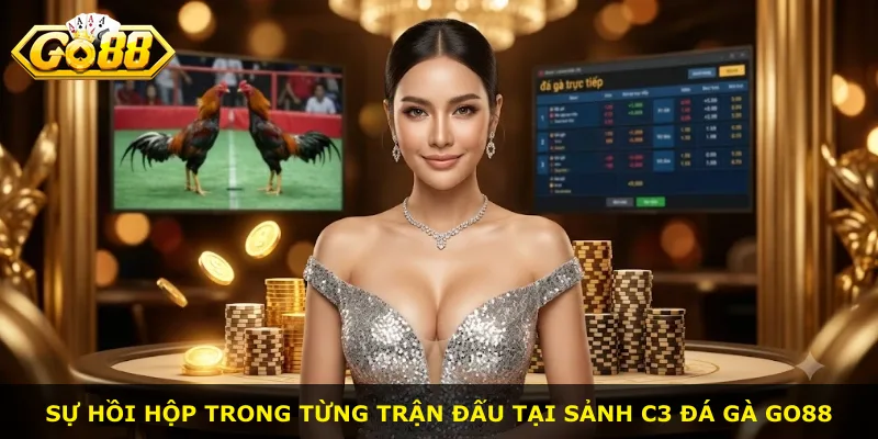 Sự hồi hộp trong từng trận đấu tại sảnh c3 đá gà Go88