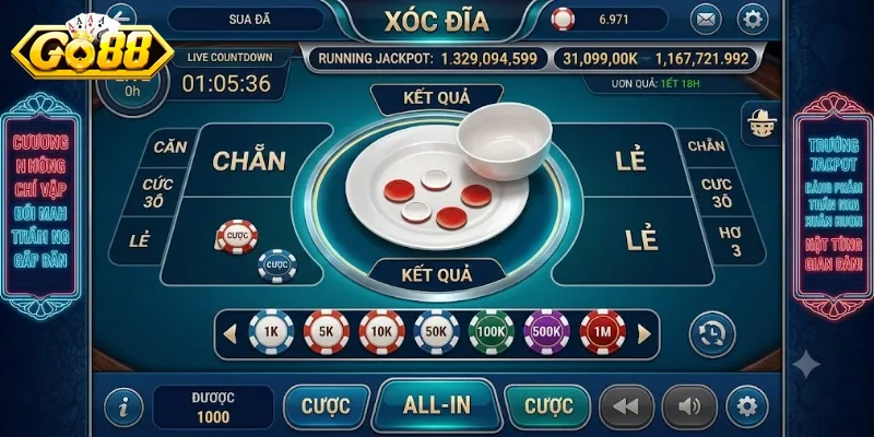 Xóc Đĩa Mini Go88 Trải Nghiệm Game Nhanh Gọn Cực Cuốn Cho Mọi Người Chơi